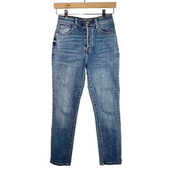 Forever 21 Denim - Forever 21 High Waisted Button Fly Skinny Jeans 26